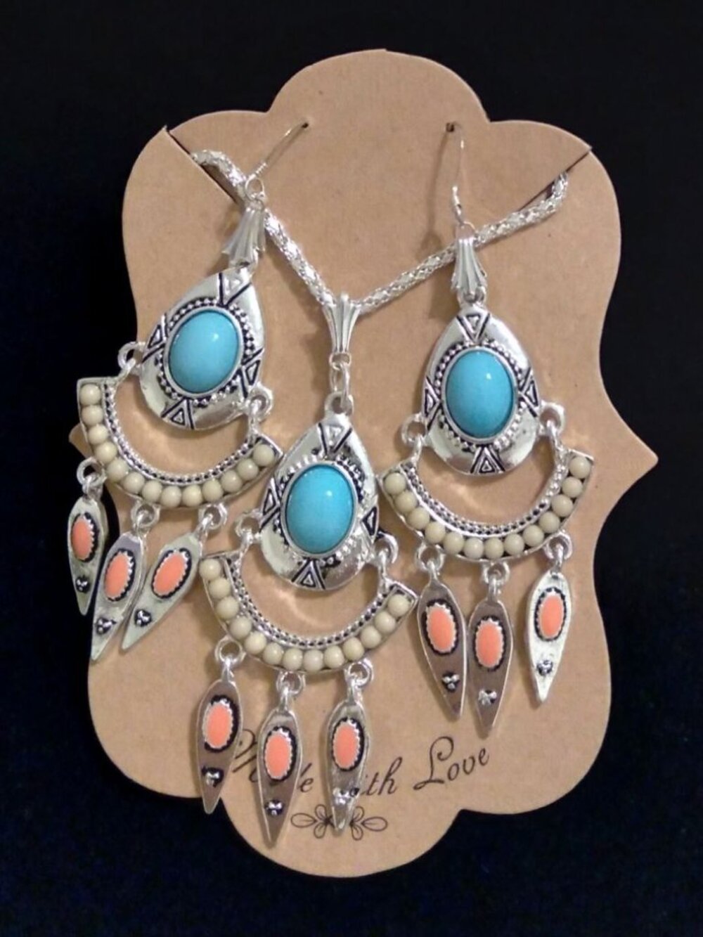 Southwestern Handmade Necklace & Matching Earrings